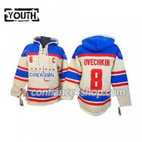 Adidas Maillot de Hockey Washington Capitals Alex Ovechkin 8 Cream Sawyer Chandails à capuchon - Enfant